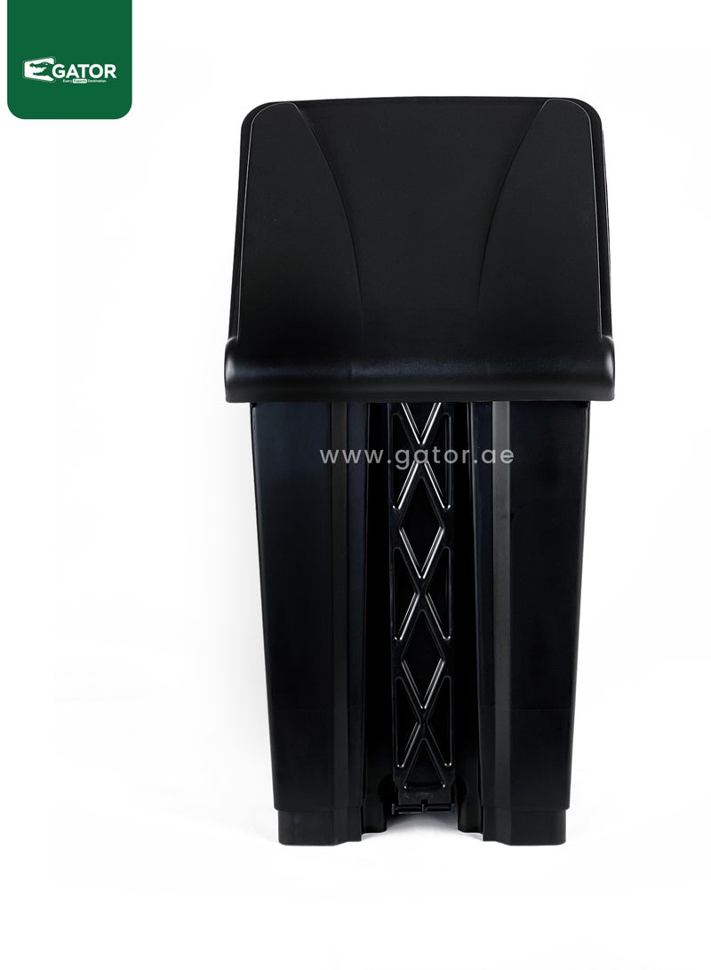 Gator Plastic Garbage Bin with Pedal Opening 45L Black - Image 4