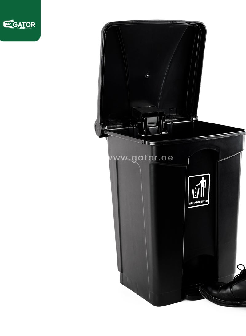 Gator Plastic Garbage Bin with Pedal Opening 45L Black - Image 5