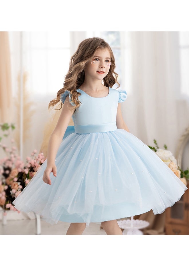 Girls Princess Puffy Dress Wedding Flower Girl Dress Children's Piano Performance costume Dress Host Costume Dress  - Image 1