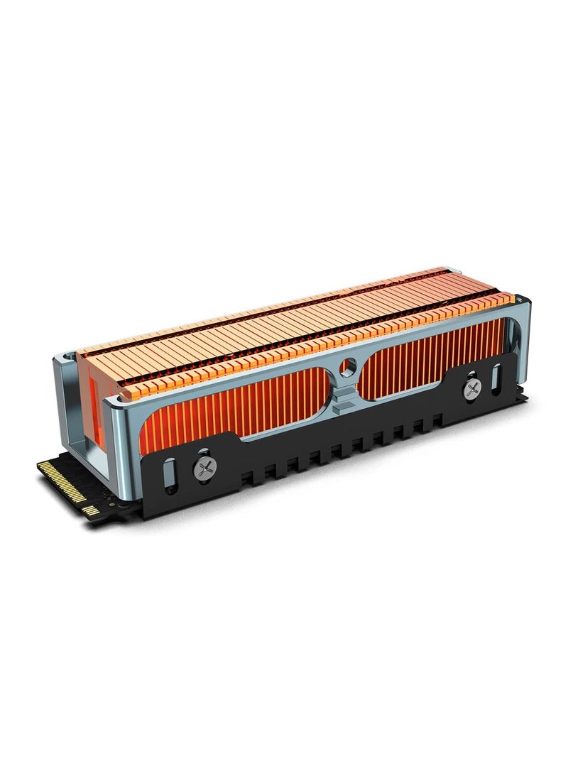 Generic - Q150 M.2 2280 SSD heatsink, Double-Sided Heat Sink, Fins with Aluminum Frame Passive Heat Sinks for M.2 SSD PC and Computer,Desktop High Performance SSD Cooler - Image 1