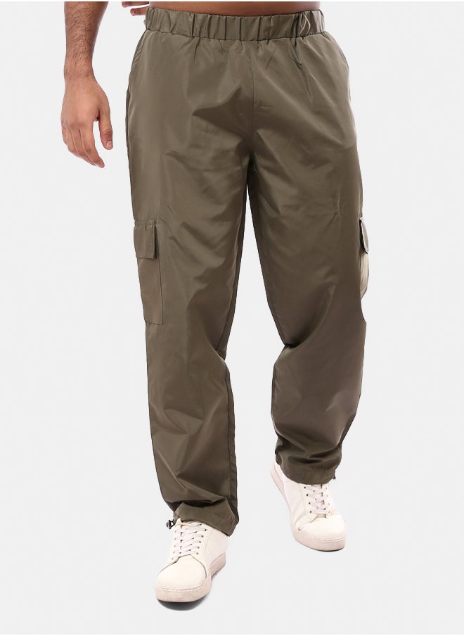 RAVIN - Solid Waterproof Dark Olive Cargo Pants - Image 1
