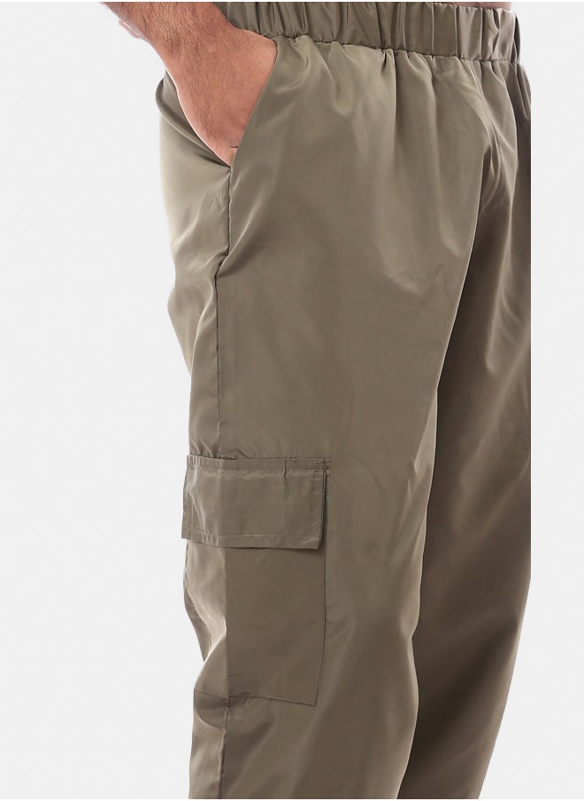 RAVIN - Solid Waterproof Dark Olive Cargo Pants - Image 1