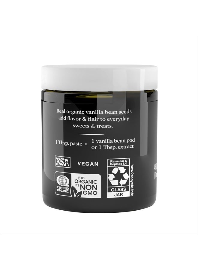 Simply Organic معجون حبوب الفانيليا، 4 أونصة، عضوي معتمد، كوشير، نباتي، غير معدل وراثيًا، معجون ناعم غني، رائحة خشبية دافئة - Image 3