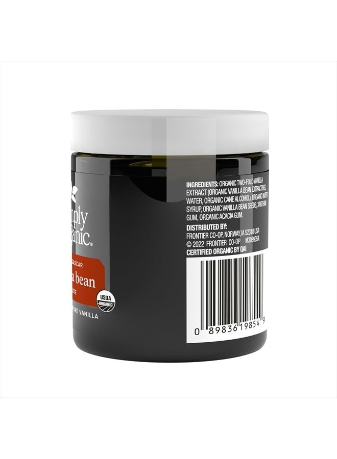 Simply Organic معجون حبوب الفانيليا، 4 أونصة، عضوي معتمد، كوشير، نباتي، غير معدل وراثيًا، معجون ناعم غني، رائحة خشبية دافئة - Image 2