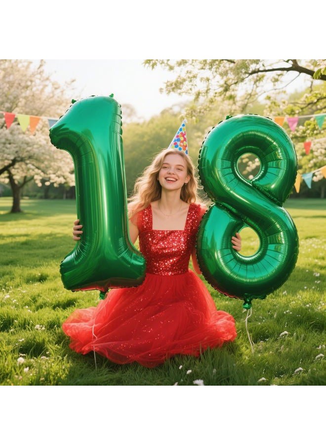 Kelfuoya 40 Inch Balloon Green 1 Number Balloons Giant Jumbo Number 1 Foil Mylar Balloons for Boys Girls 1st Birthday Party Supplies 10 11 21 100 Anniversary Events Decorations - Image 4