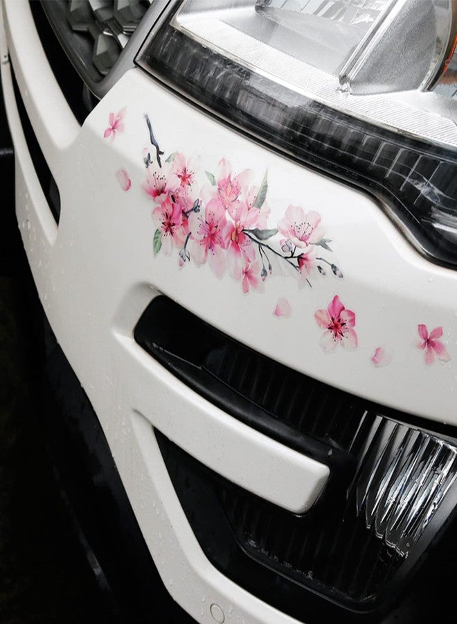 Fsforcar Cherry Blossom Vinyl Car Sticker, Scratch Cover Pink Flower Bumper Decal for Automotive, Motocycle, Home Decor - Image 3