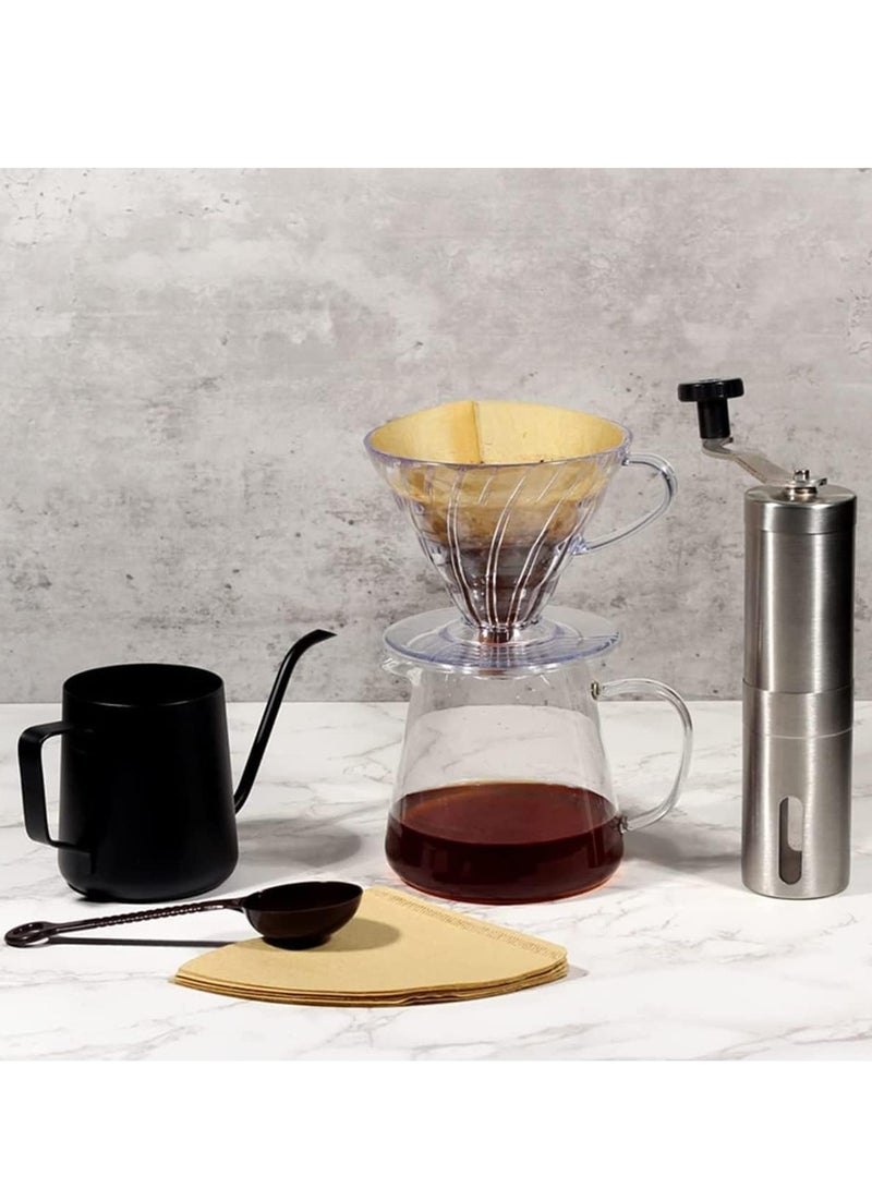 ديفون فلتر قهوة ورق V60 عدد 100 قطعه -غير مبيض- 1-2 كوب مثالي للقهوة المختصة،تقطير وترشيح القهوة - Image 3