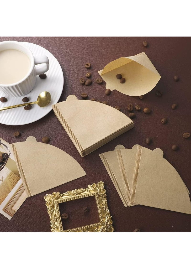 ديفون فلتر قهوة ورق V60 عدد 100 قطعه -غير مبيض- 1-2 كوب مثالي للقهوة المختصة،تقطير وترشيح القهوة - Image 4