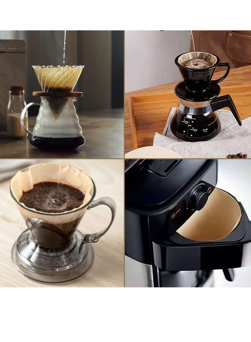ديفون فلتر قهوة ورق V60 عدد 100 قطعه -غير مبيض- 1-2 كوب مثالي للقهوة المختصة،تقطير وترشيح القهوة - Image 5
