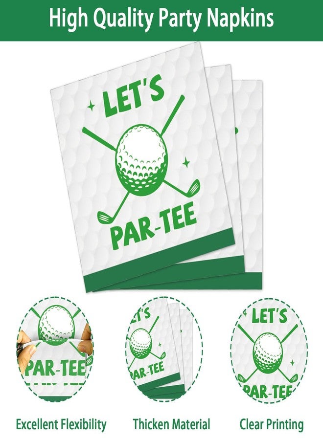 ojustbeok 96 Pcs Golf 30th Birthday Party Decorations Golf Theme Tableware Set Golf Thir-Tee Plates Napkins Forks for Let's Par-Tee Men Women Birthday Dinnerware Green Sports Party Supplies 24 Guests - Image 4