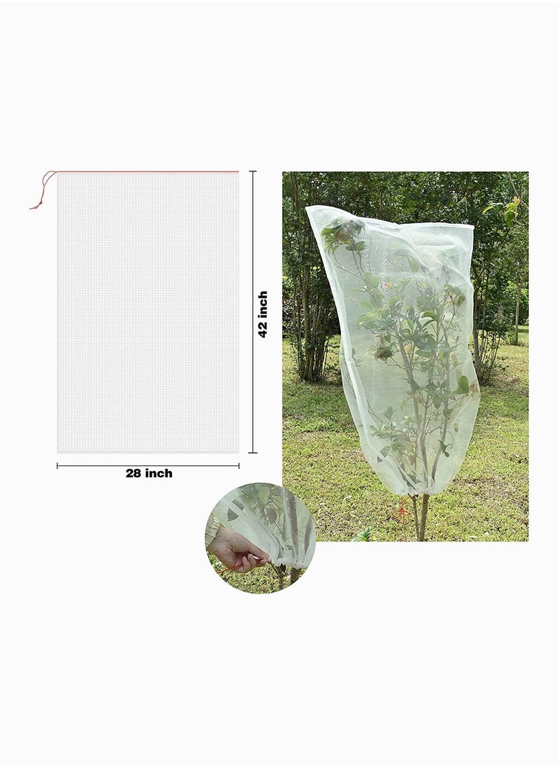 SYOSI - Plant Net Bags, SYOSI with Adjustable Drawstring Birds Netting Fruit Bags for Protectin Plants and Fruit Trees Flowers Garden Netting for Pest Barrier Bag Deer 4 Pieces - Image 1
