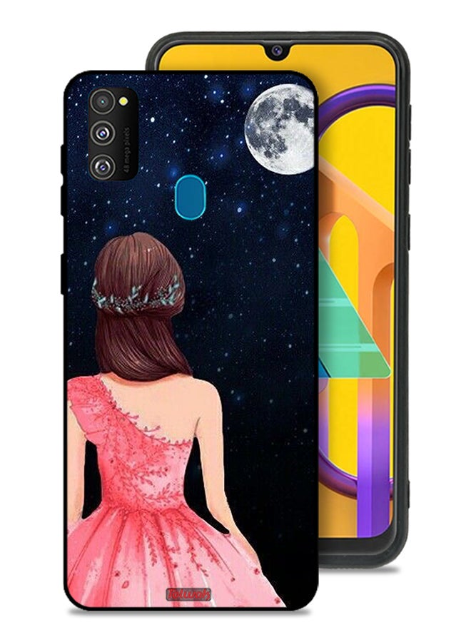 Tolwak Samsung Galaxy M30s Protective Case Cover Girl And Moon Art - Image 1