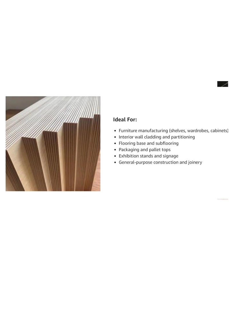 ABBASALI Waterproof Marine Ply Wood Sheet Furniture Board Brown for Multi Purpose DIY Works 60cm X 80cm Pack of 6 Pieces With Gloves, Goggle, 10Pcs Facemask & Saw (18mm)  - Image 3