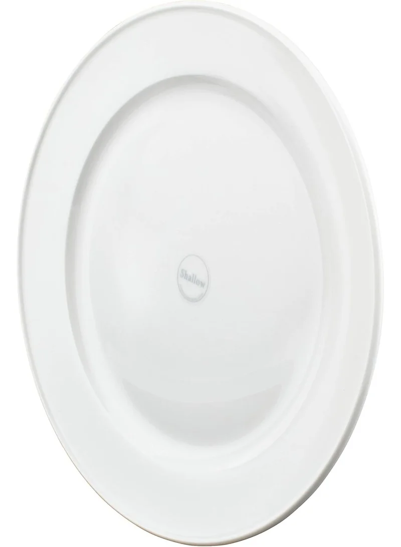 شالو طبق ضيافة مسطح من البورسلين العظمي (Bone China)، أبيض، 16 سم | طبق عشاء دائري، خفيف الوزن، آمن للاستخدام في غسالة الصحون والميكروويف