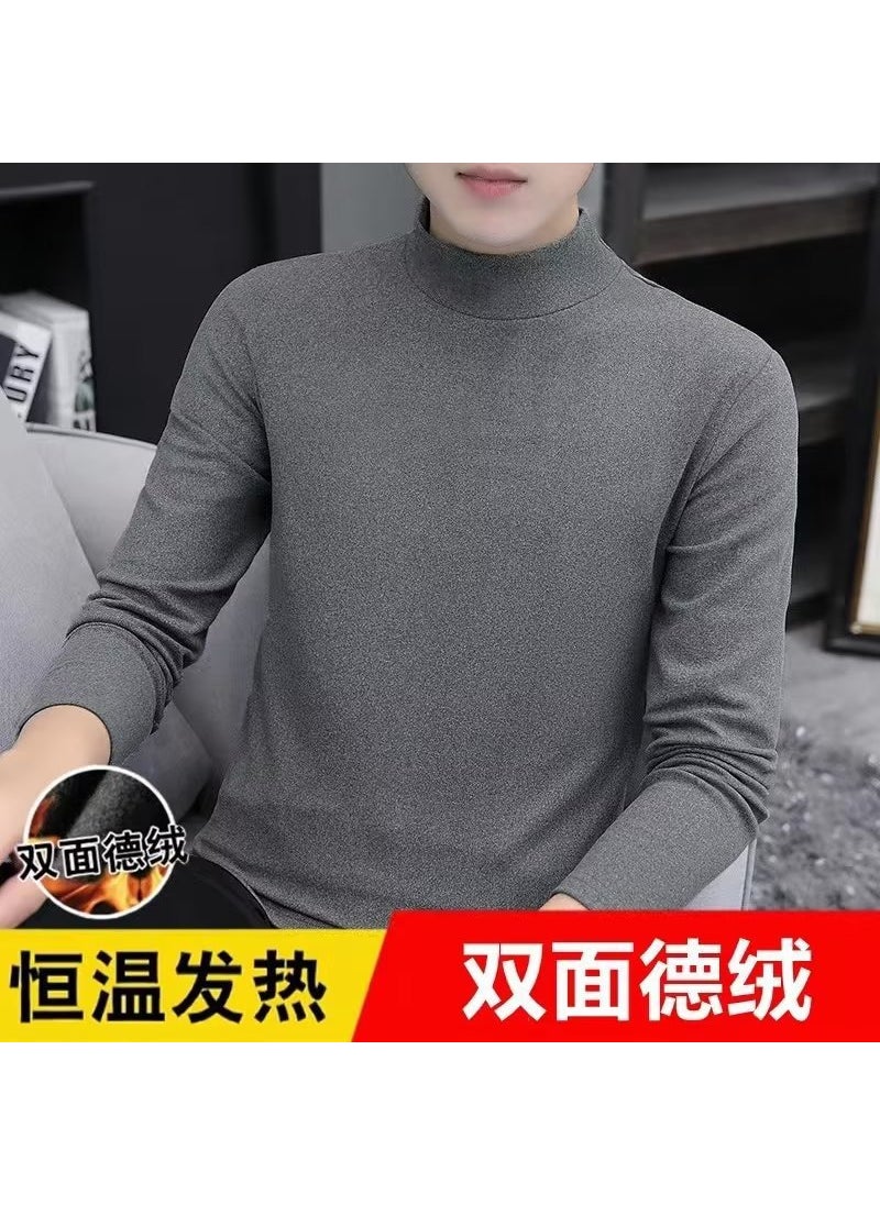 Generic - Mens Thermal Velvet Long Sleeve T-shirt White - Image 1