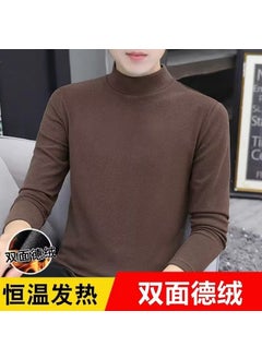 Generic Mens Thermal Velvet Long Sleeve T-shirt White  - Image 3