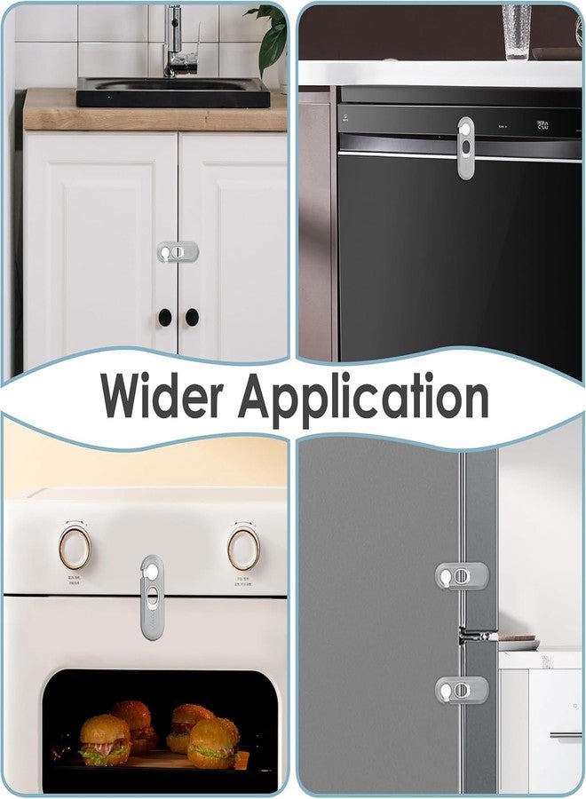 HEXONIQ® Child Proof Refrigerator Lock, Baby Proofing Cabinet Locks, Oven Lock Child Safety. Adhesive Fridge Locks for Kids, Dishwasher, Cupboard, Closet Doors - No Drilling or Tools, White, Pack of 2 - Image 4