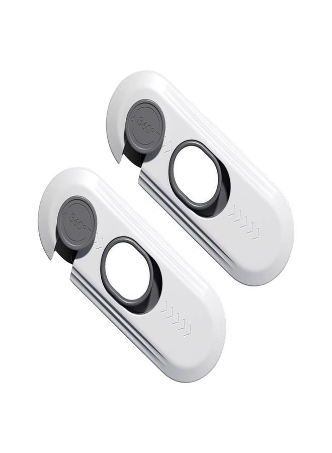 HEXONIQ® Child Proof Refrigerator Lock, Baby Proofing Cabinet Locks, Oven Lock Child Safety. Adhesive Fridge Locks for Kids, Dishwasher, Cupboard, Closet Doors - No Drilling or Tools, White, Pack of 2 - Image 1