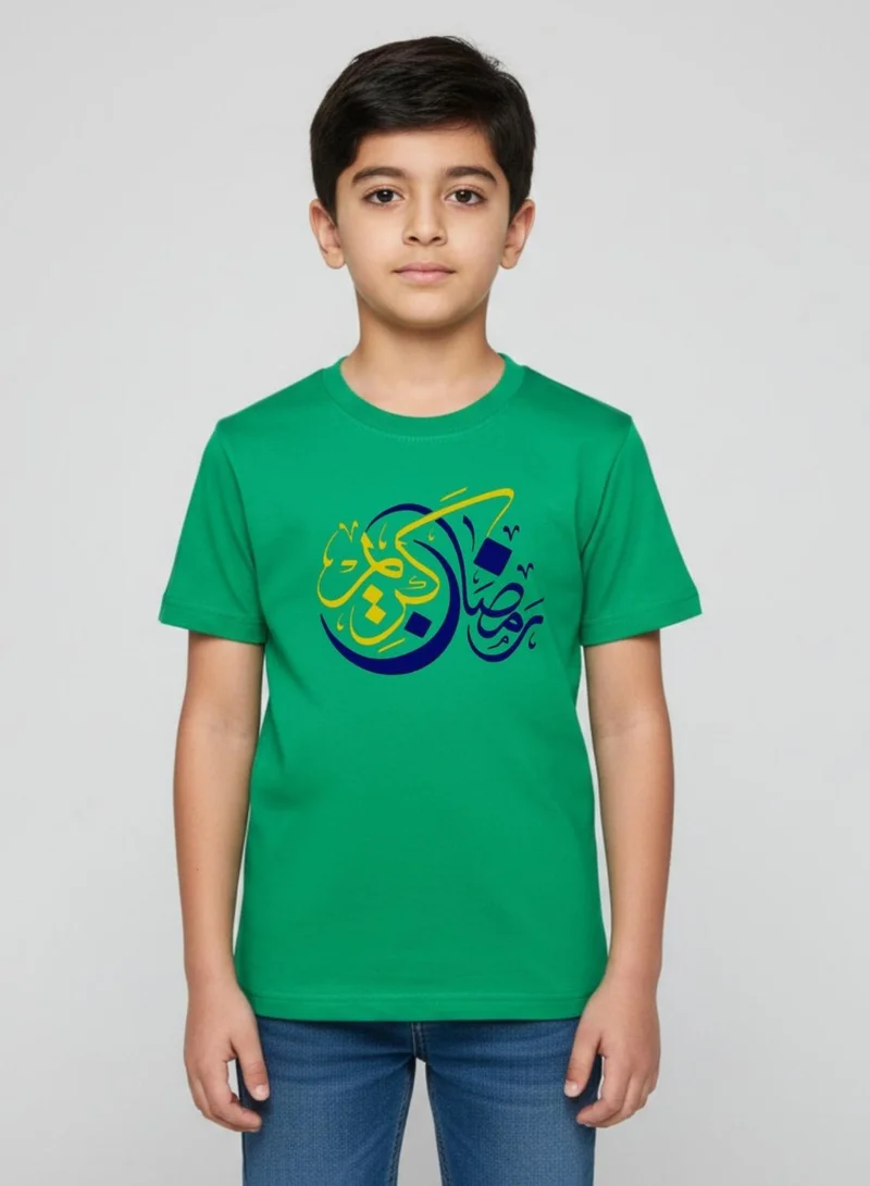 بيبي كلو Unisex Kids Arabic Ramadan Calligraphy Cotton T-Shirt