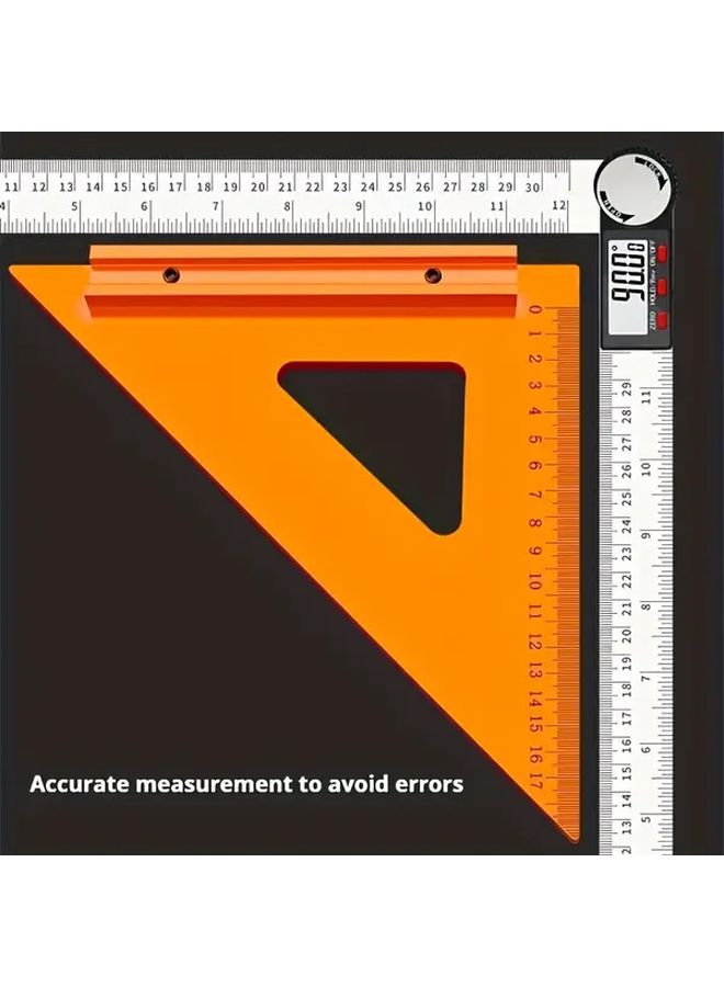 7.87 Inch Thickened High Precision Protractor With Clear Digital Scale Multi Functional Measuring Tool - Image 1