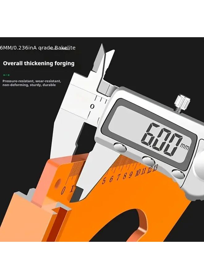 7.87 Inch Thickened High Precision Protractor With Clear Digital Scale Multi Functional Measuring Tool - Image 3