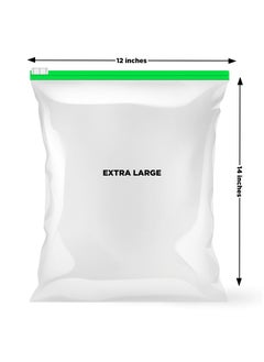Ezee Ezee Reusable Multi-Purpose Slider Bag 12x14 Inch | Zip Lock & Vegetable Storage | Freeze Bag I Pack of 10  - Image 3
