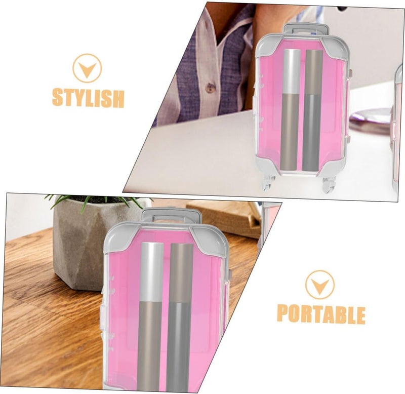 4pcs Miniature Luggage Makeup Box Faux Eyelash Storage Travel Case for Wedding Bachelorette Party and Daily Use - Image 5