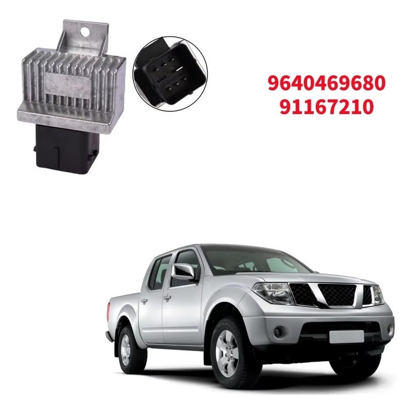 Ignition Heater Plug Compatible with Nissan for Navara D40 Engine Glow Plug Control Unit Relay Module 93858431 9640469680 - Image 2