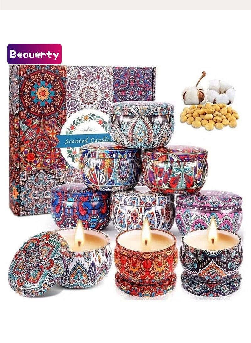 Beauenty Scented Candles Gift Set for Women,9 Pack Aromatherapy Candle for Home Scented,Natual Soy Candles Gifts for Anniversary, Birthday, Mother's Day, Bath,Spa, Meditation - Image 1