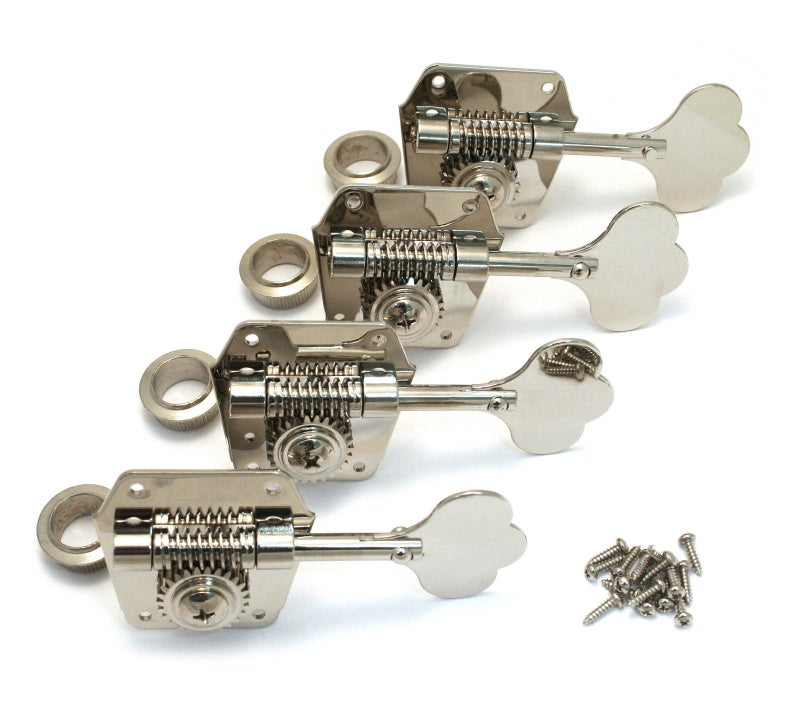 Fender Pure Vintage Bass Tuning Machines NickelPlated Steel Set of 4