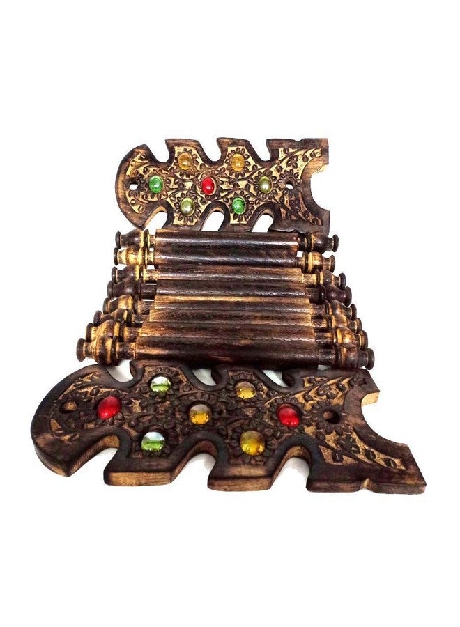 DWH Deluxe Wood Handicrafts Wooden Hand Carved Wooden Bangle Stand//Wooden 10 Tier Bar Bracelet, Bangle Jewelry Holder Stand Display Organizer, Bracelet Holder for Jewelry - Image 2