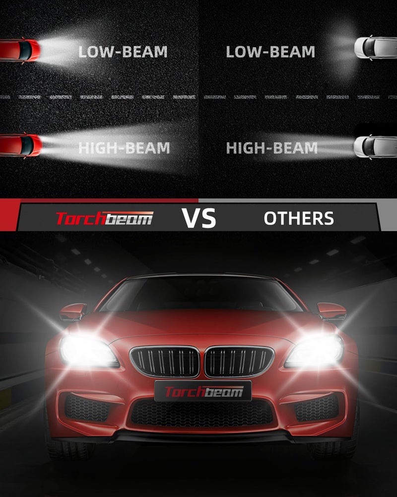 Torchbeam 9007/HB5 Bulbs Combo, ðŸ‘ðŸŽðŸŽðŸŽðŸŽð‹ðŒ ðŸ”ðŸŽð– ðŸ”ðŸŽðŸŽ% ð’ð®ð©ðžð«ð¢ð¨ð« ðð«ð¢ð ð¡ð­ð§ðžð¬ð¬ 9007 Bulbs 6500K Cool White for ATVS, Fog Powersports Bulbs Plug-N-Play, Pack of 2 - Image 5