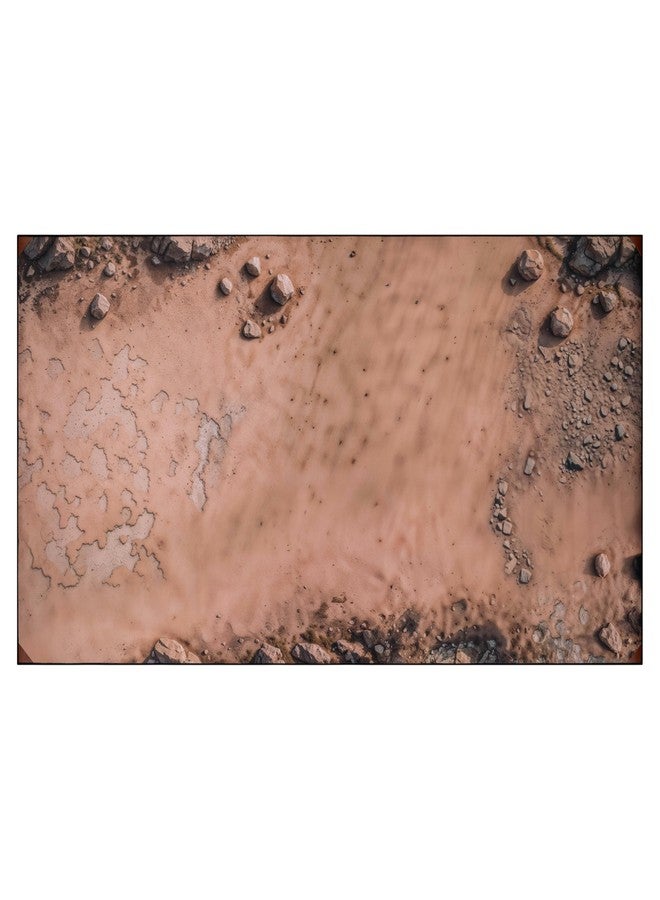 Feltectors Foldable Battle Mat for Tabletop RPG 36x72 in - Dry Erase, Waterproof Grid Map Board with Terrain Artwork with Storage Bag Compatible with D&D, Pathfinder,Roleplaying Games (Sandy Wasteland Map) - Image 1
