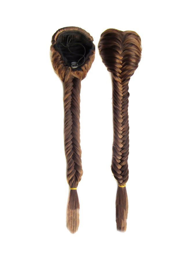 NIBEMINENT Long Ponytail Hair Extension Brown - Image 2