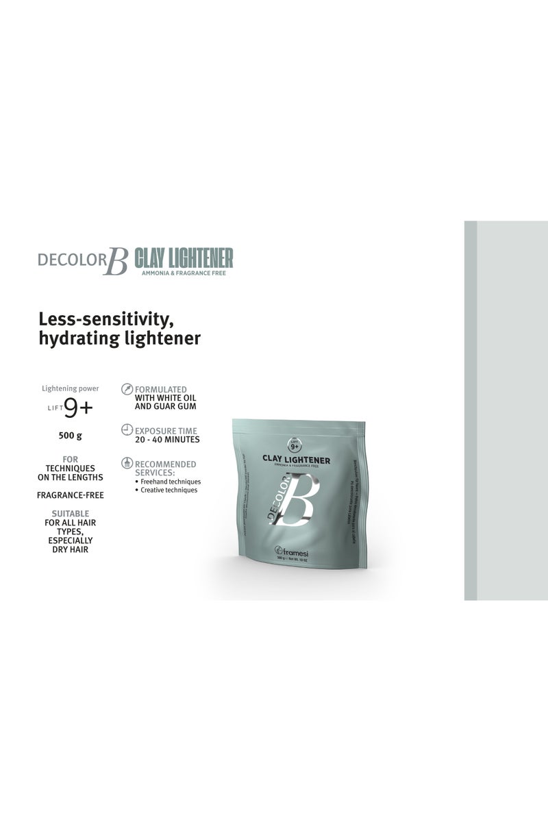 framesi Decolor B Ammonia & Fragrance Free - Clay Lightener Lift 9+ | Decolorant powder for hair 500 grams - Image 2