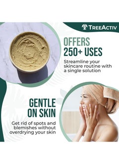 TreeActiv Four-In-One Acne Treatment, Exfoliating Sulfur Acne Face Wash, Bentonite Clay Face Mask & Acne Spot Treatment, Pore Clarifying Facial Scrub For Adult, Teens, Women, & Men, 250+ Treatments  - Image 3