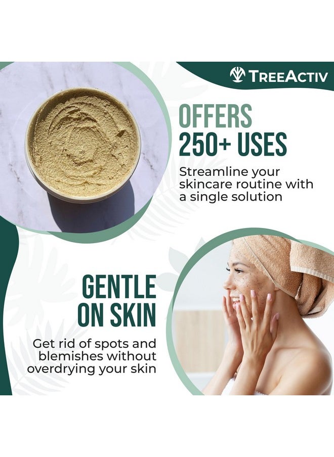 TreeActiv Four-In-One Acne Treatment, Exfoliating Sulfur Acne Face Wash, Bentonite Clay Face Mask & Acne Spot Treatment, Pore Clarifying Facial Scrub For Adult, Teens, Women, & Men, 250+ Treatments  - Image 3