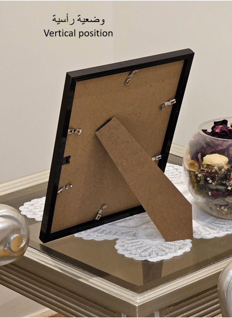 5 × A4 Picture Frame, Elegant Certificate Document Frame for Wall or Tabletop Display