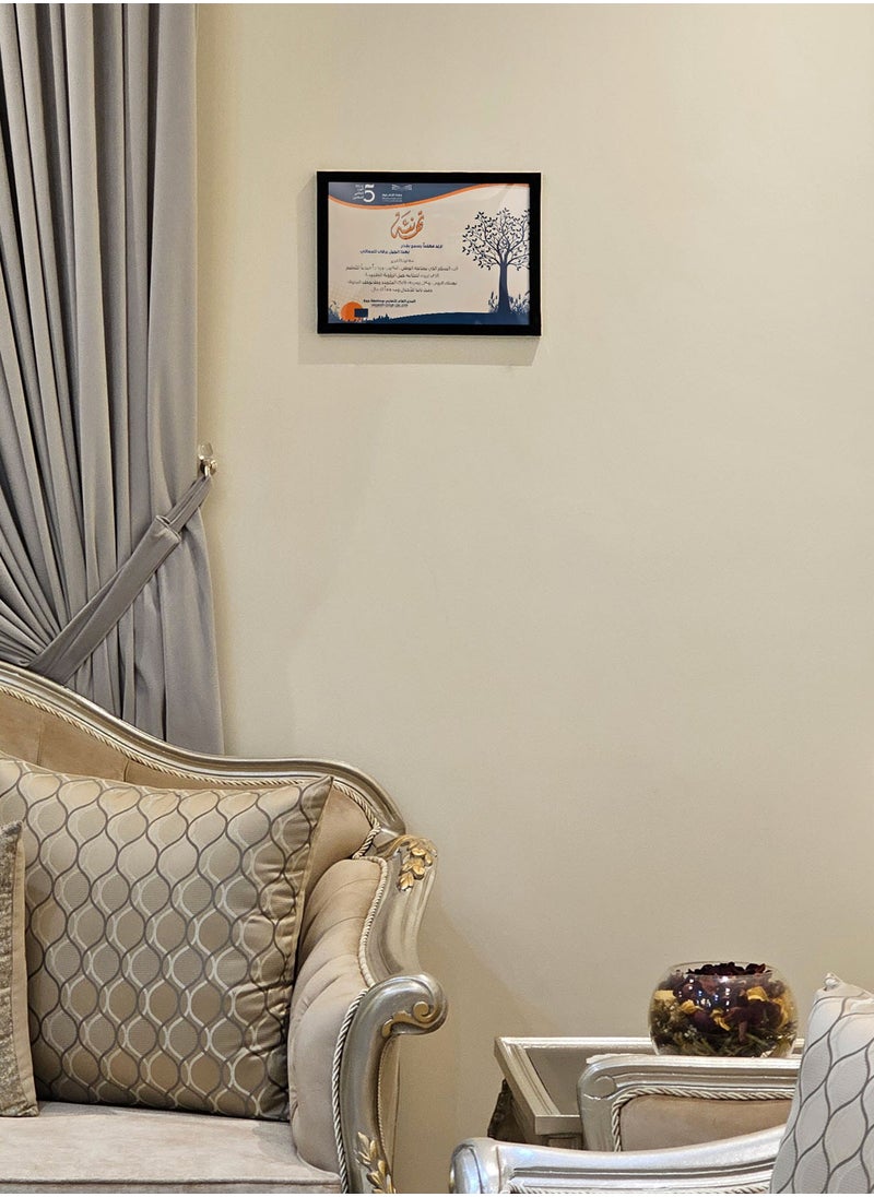 5 × A4 Picture Frame, Elegant Certificate Document Frame for Wall or Tabletop Display