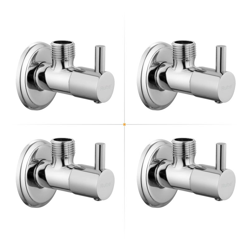 Ruhe® Angle Valve | Orion Brass Angle Valve with Wall Flange (Chrome Finish) | (Pack of 4) - Image 1