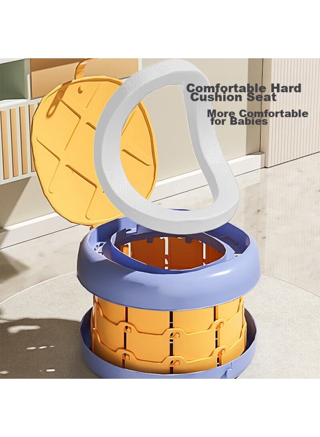 Doctor Ma Dr. Ma Children's Folding Toilet, Portable, For Outdoor Use, Car-mounted, Baby Potty, Infant Urinal, Baby Yellow, Qh8005 - Image 3