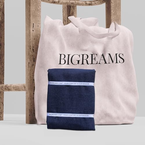 B BIGREAMS - Your Comfort is Our Mission BIGREAMS Unstitched Yarn Dyed Cotton Denim Shirt Fabric (1.5 Meter for Long Seleeve Shirt, Indigo) - Image 2