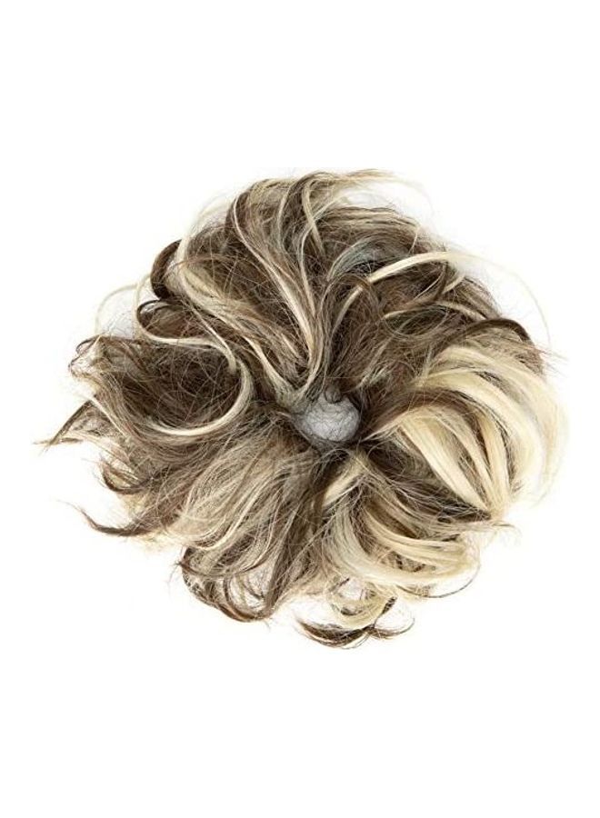 NIBEMINENT Scrunchie Up Do Hair Extension Beige/Brown