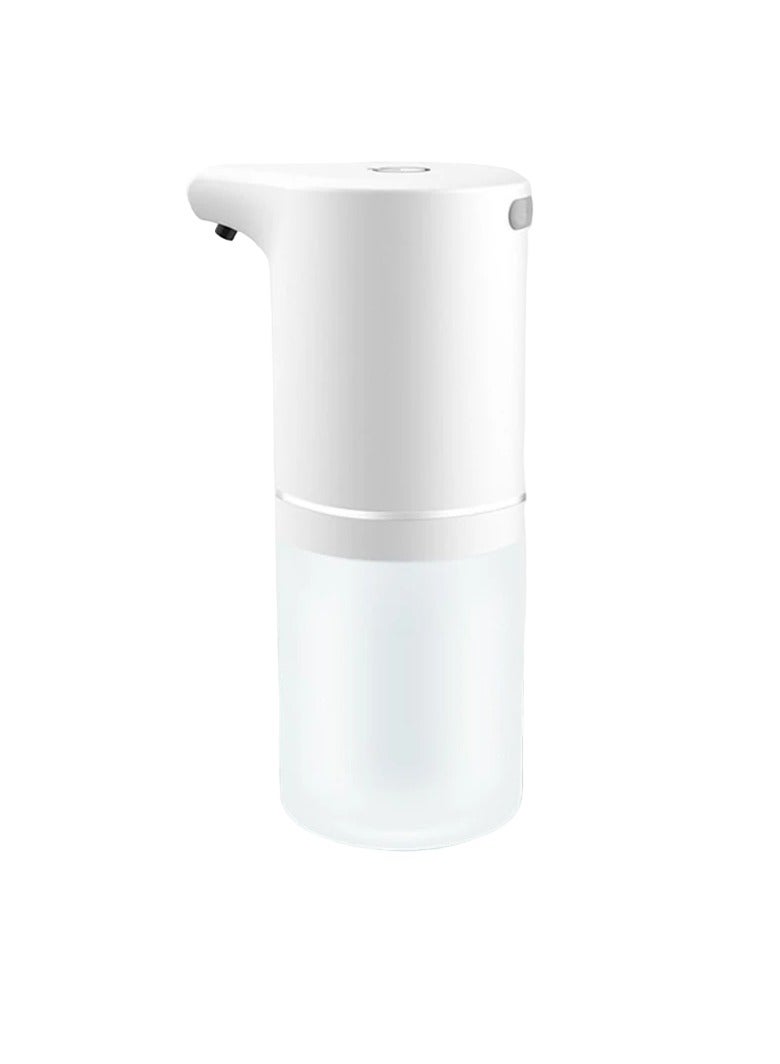 AROAQ موزع صابون قابل للشحن، موزع صابون آلي بدون لمس، غسالة يد سائلة فوم صغيرة ومريحة، موزع صابون بحساس تحت الأحمر للمنزل والحمام، (أبيض) - Image 1