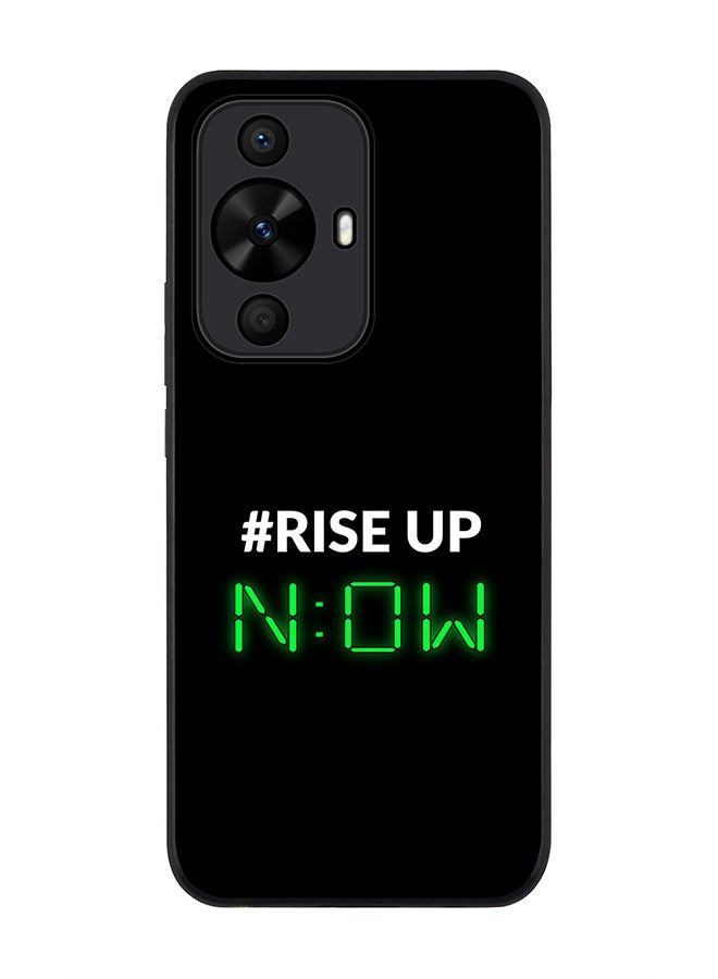 Stylizedd Rugged Black edge case for Huawei nova 12s / Huawei nova 11/ Huawei nova 12 Lite 4G, Slim fit Case Flexible Anti Drop TPU Gel Thin Cover - Rise Up - Image 1