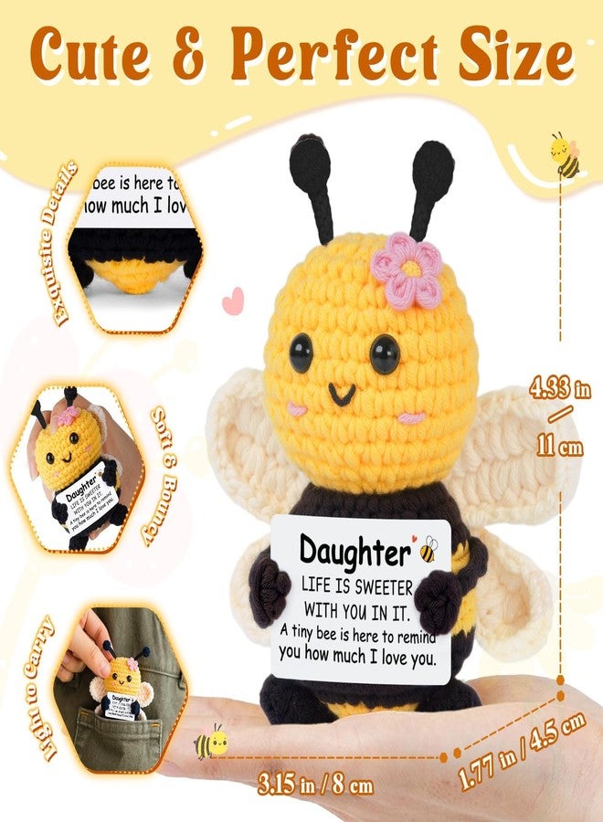 Gleevera Daughter Life is Sweeter with You in it. A Tiny bee is here to Remind You How Much I Love You - Positive Bee Crochet Animal Gifts - Image 2
