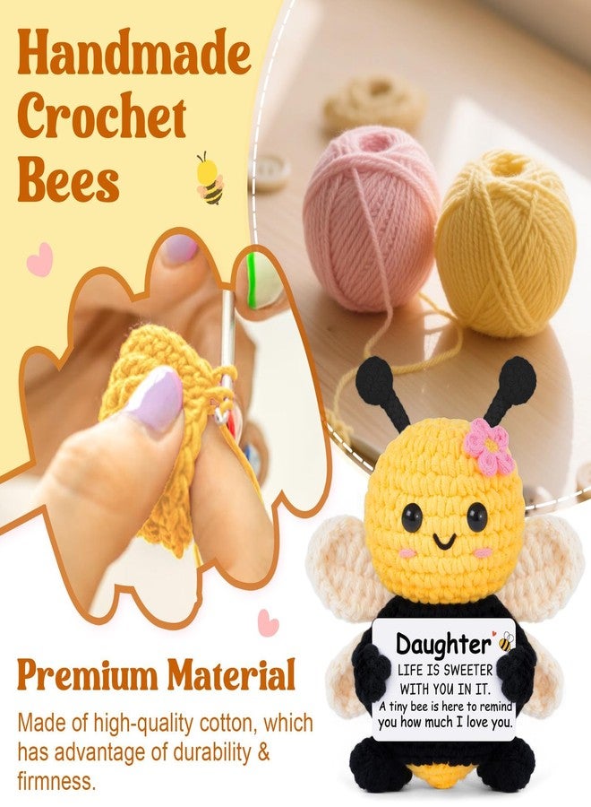 Gleevera Daughter Life is Sweeter with You in it. A Tiny bee is here to Remind You How Much I Love You - Positive Bee Crochet Animal Gifts - Image 3