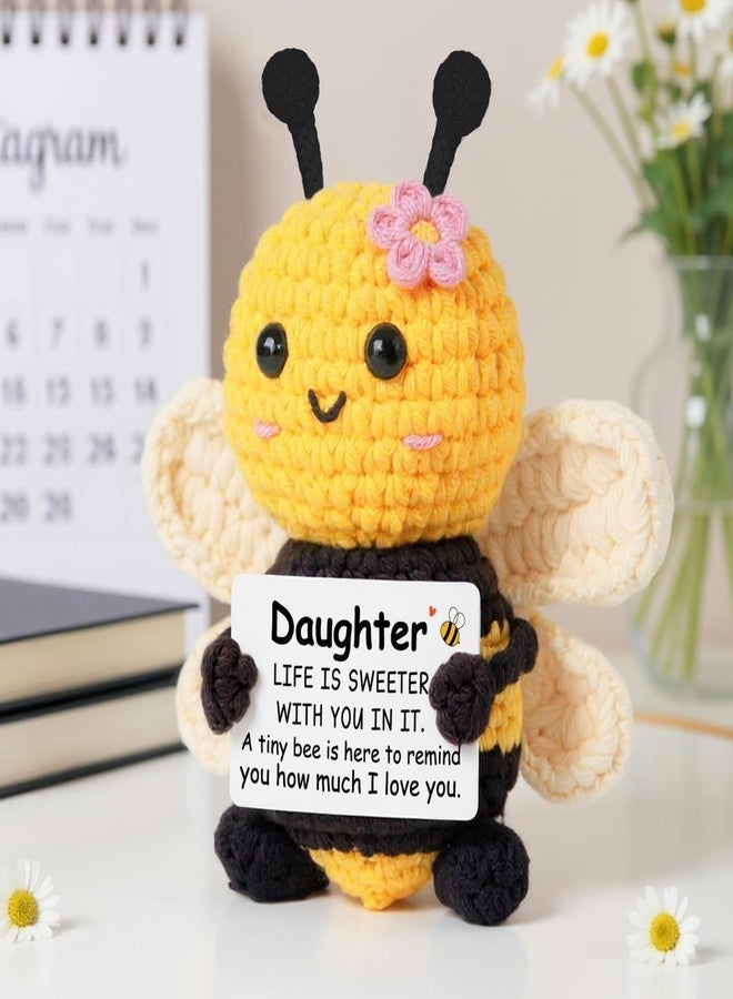 Gleevera Daughter Life is Sweeter with You in it. A Tiny bee is here to Remind You How Much I Love You - Positive Bee Crochet Animal Gifts - Image 5