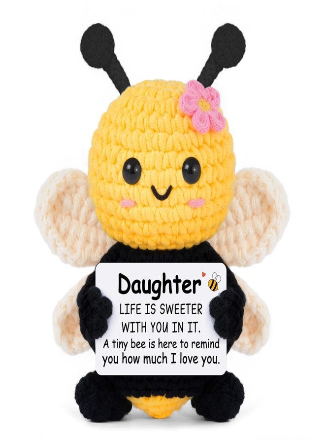 Gleevera Daughter Life is Sweeter with You in it. A Tiny bee is here to Remind You How Much I Love You - Positive Bee Crochet Animal Gifts - Image 1