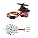 DORHEA 12PCS MG90S Servo Micro 360 9G Servo Motor Geared Micro Servo Motor 9G Smart Robot Compatible with Raspberry Pi Project Car Helicopter Airplane Boat 360 Rotating - Image 4